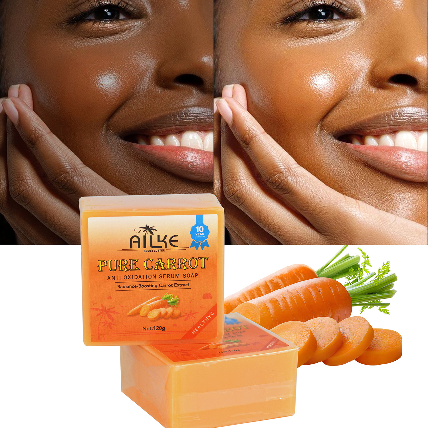 Soap Making Glycerin - AILKE Pure Carrot Anti-Oxidation Serum Soap,