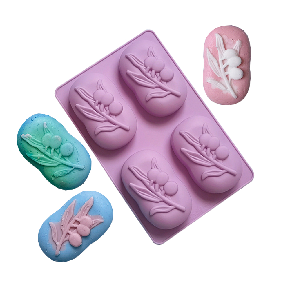 4 Cavities Oval Olive Tree Sil - Soap Making Book For Beginners のレビューと価格