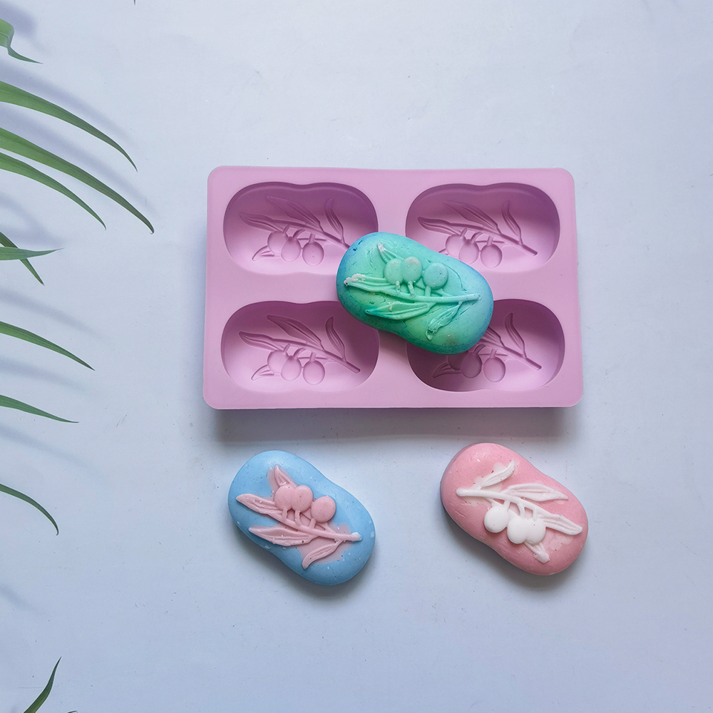 4 Cavities Oval Olive Tree Sil - Soap Making Book For Beginners のレビューと価格