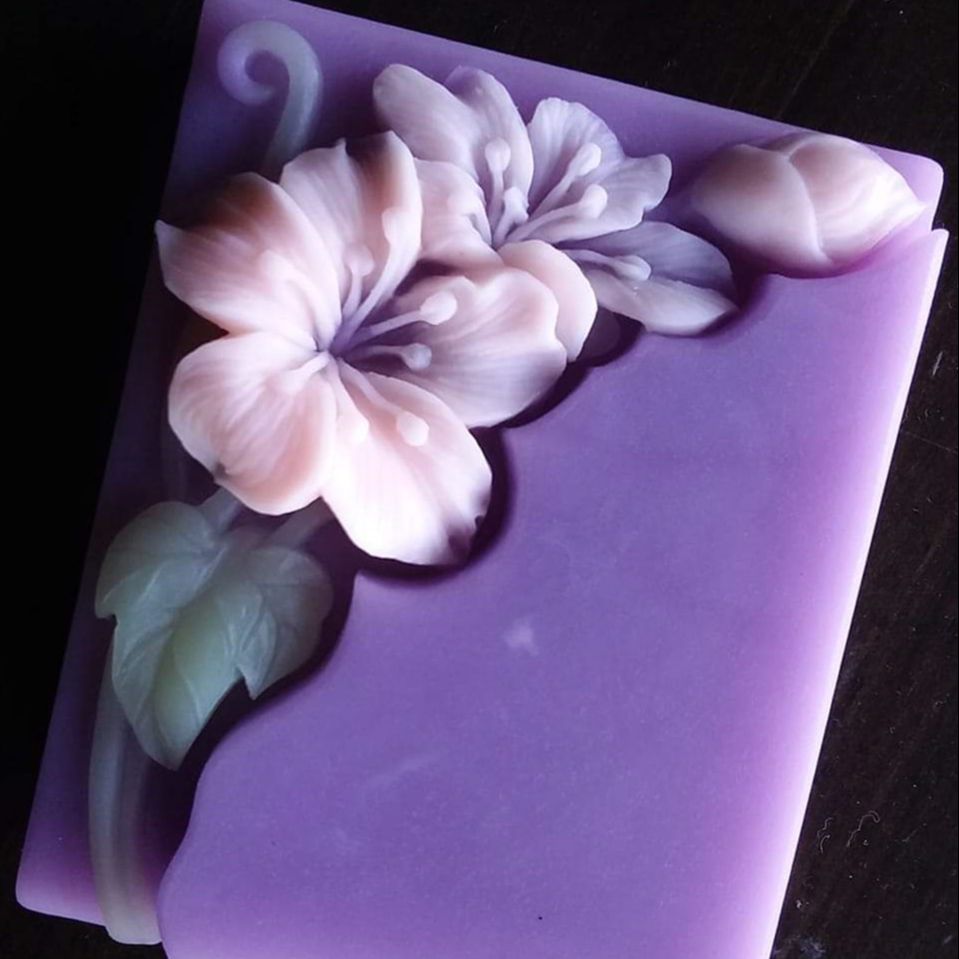 Pretty Floral Soap Mold Rectan - Soap Making Process のレビューと価格