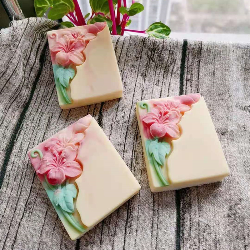 Pretty Floral Soap Mold Rectan - Soap Making Process のレビューと価格