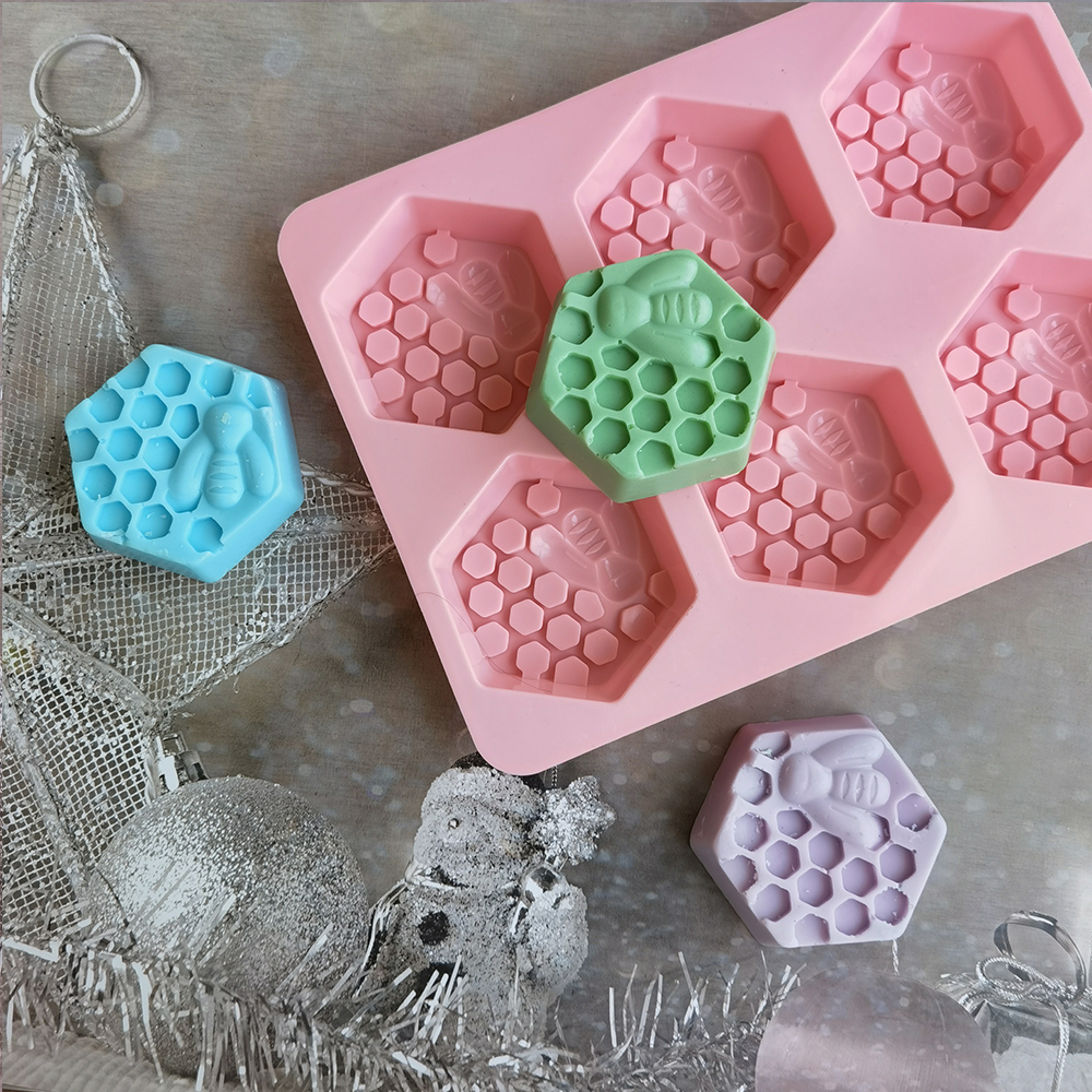 Silicone Hexagonal Bee Soap Mo - Soap Making Guide For Beginners のレビューと価格