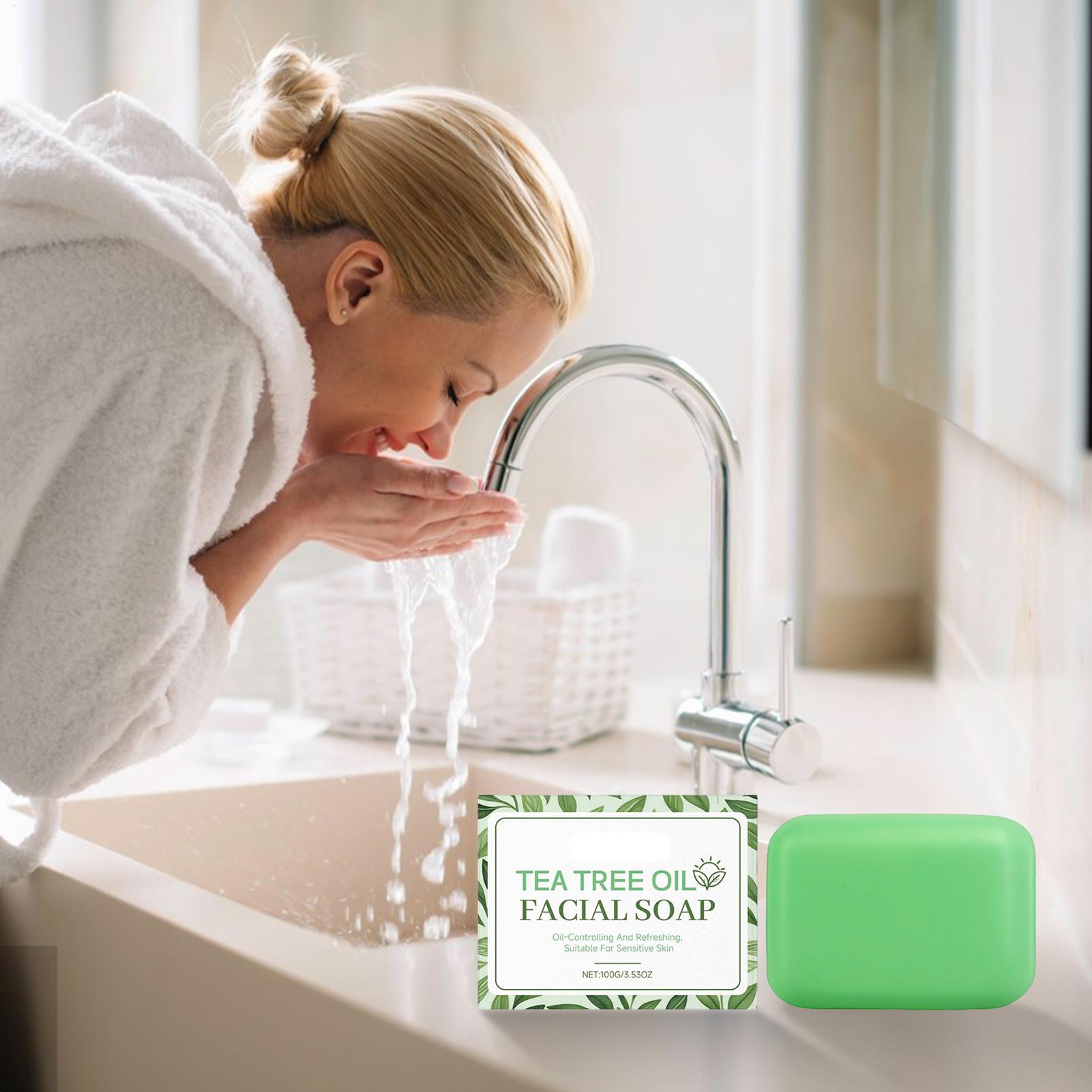 1pc Tea Tree Soap for Face Bod - Castor Oil Soap のレビューと価格