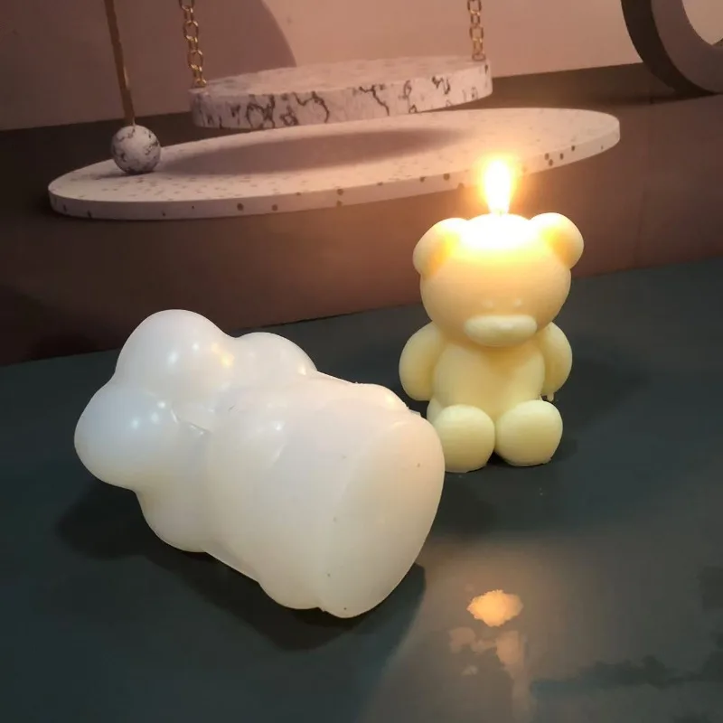 3D Bear Silicone Candle Mold D - Soap Making Book For Beginners のレビューと価格