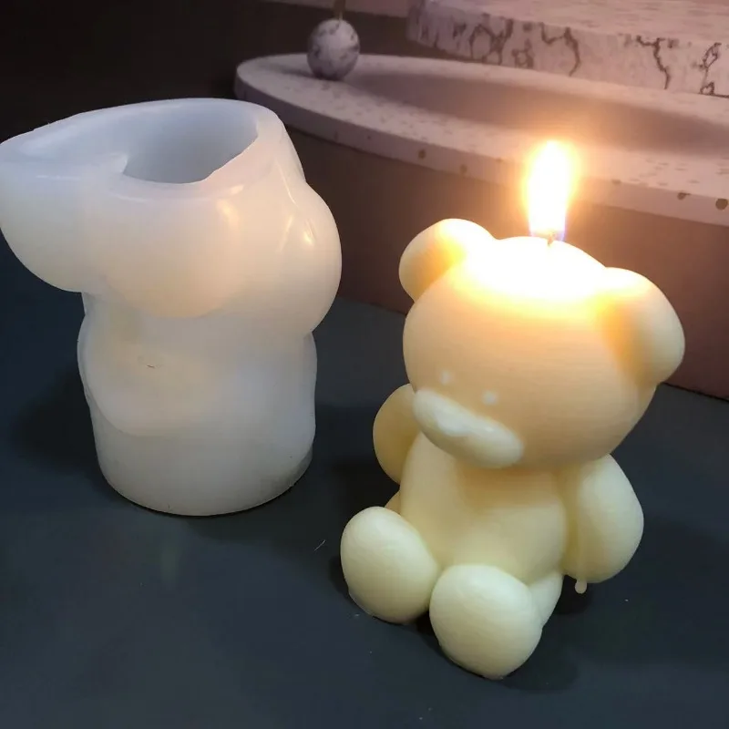 3D Bear Silicone Candle Mold D - Soap Making Book For Beginners のレビューと価格