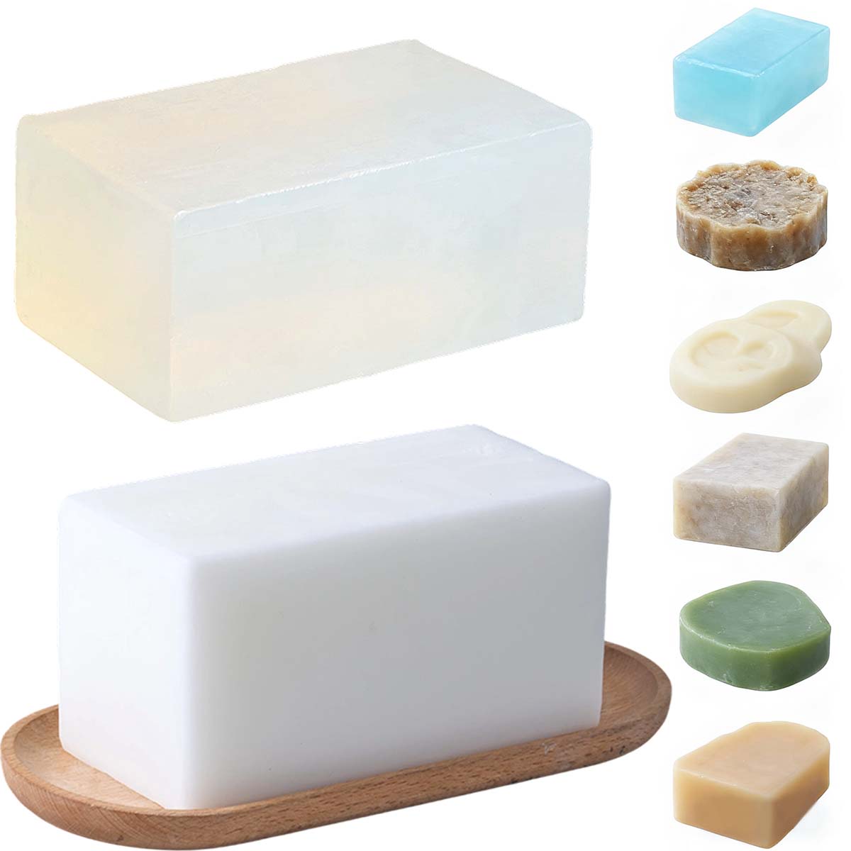 1000g Clear White Soap Base DI - Soap Making Glycerin のレビューと価格