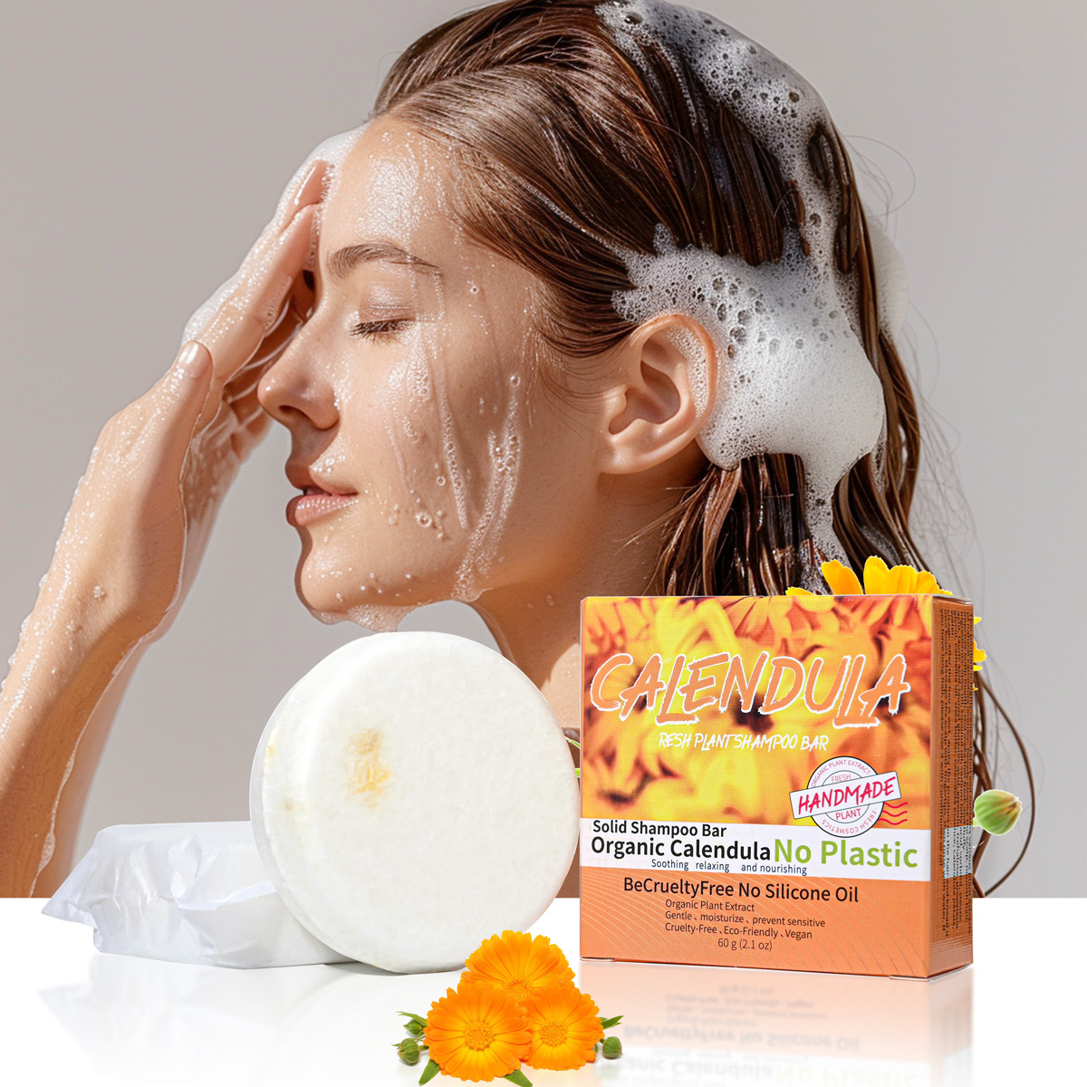 Calendula flower and plant ess - Castor Oil Soap のレビューと価格