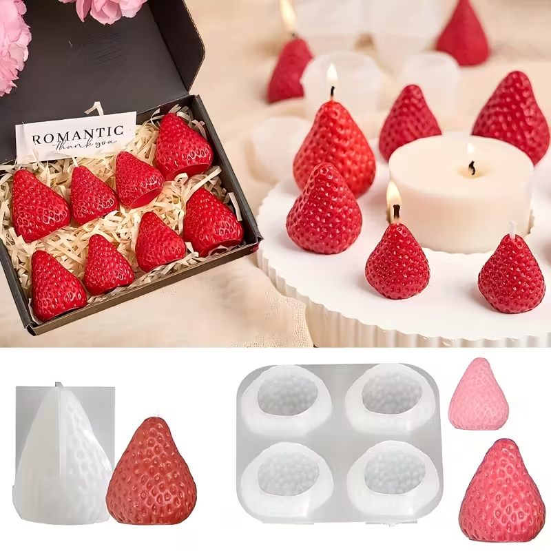 Strawberry Silicone Candle Mol - Soap Making Guide For Beginners のレビューと価格