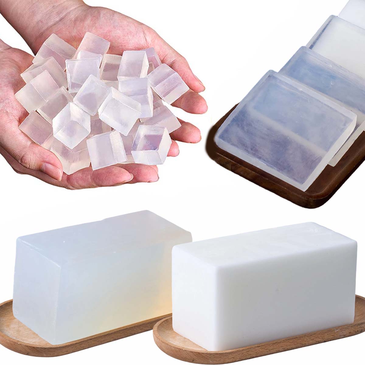 1000g Glycerin Soap Base DIY H - Soap Making Glycerin のレビューと価格