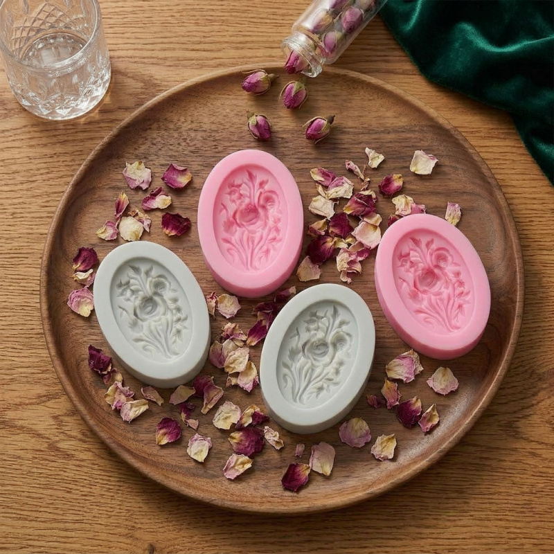 4 Silicone mold with flower sh - Soap Making Guide For Beginners のレビューと価格