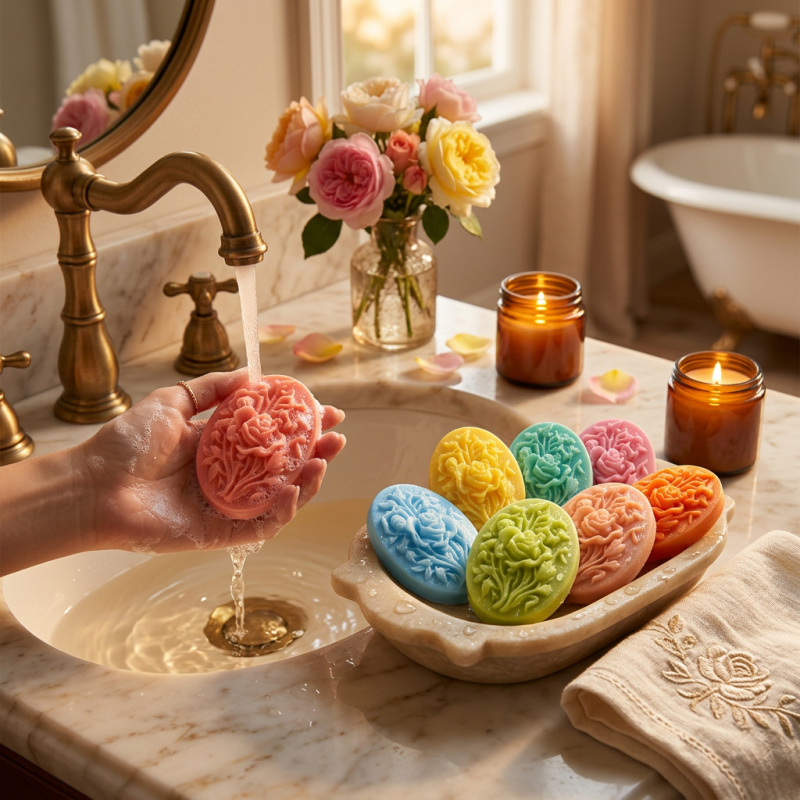 4 Silicone mold with flower sh - Soap Making Guide For Beginners のレビューと価格