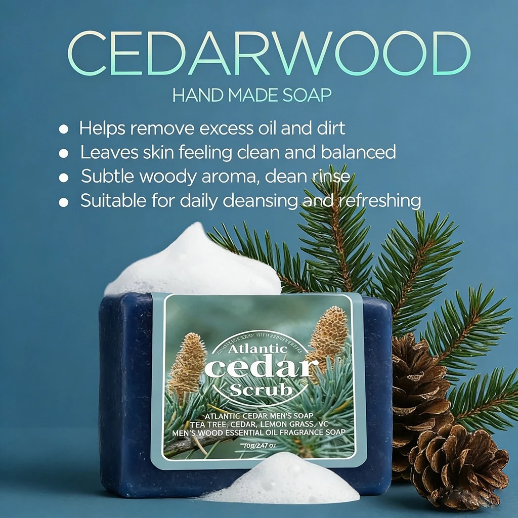 Men's Cedar Essential Oil Soap - Castor Oil Soap のレビューと価格