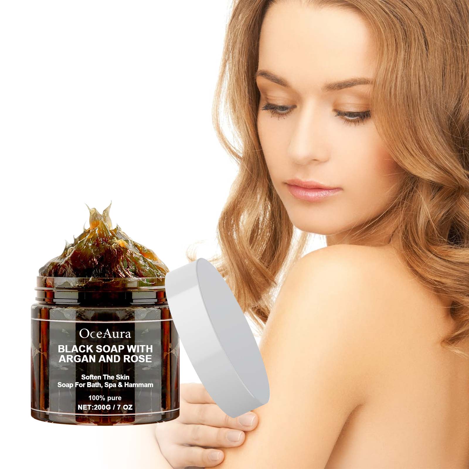 OCEAURA Black Soap With Argan  - Castor Oil Soap のレビューと価格