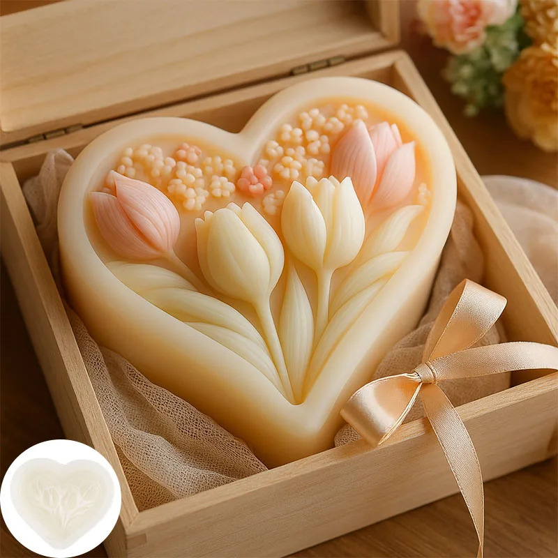 Silicone Mold for Heart-shaped - Soap Making Book For Beginners のレビューと価格